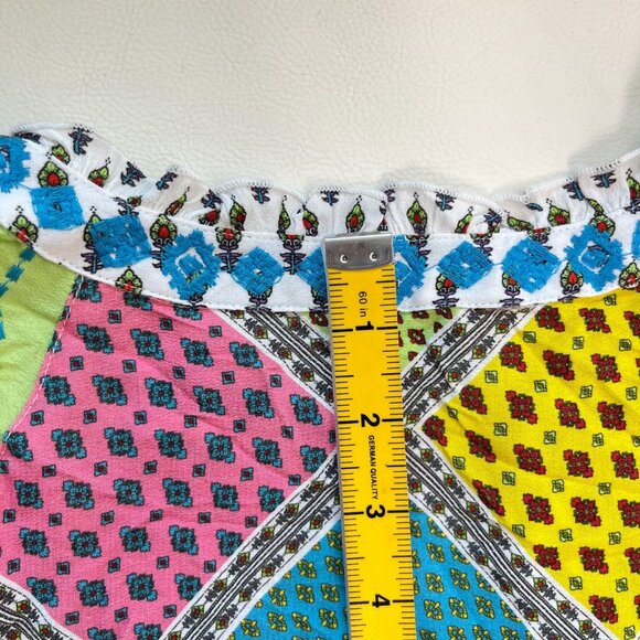 NWOT John Mark Embroidered Woven Multi Patchwork Tunic Top Blouse Shirt Size 3X - Picture 10 of 13